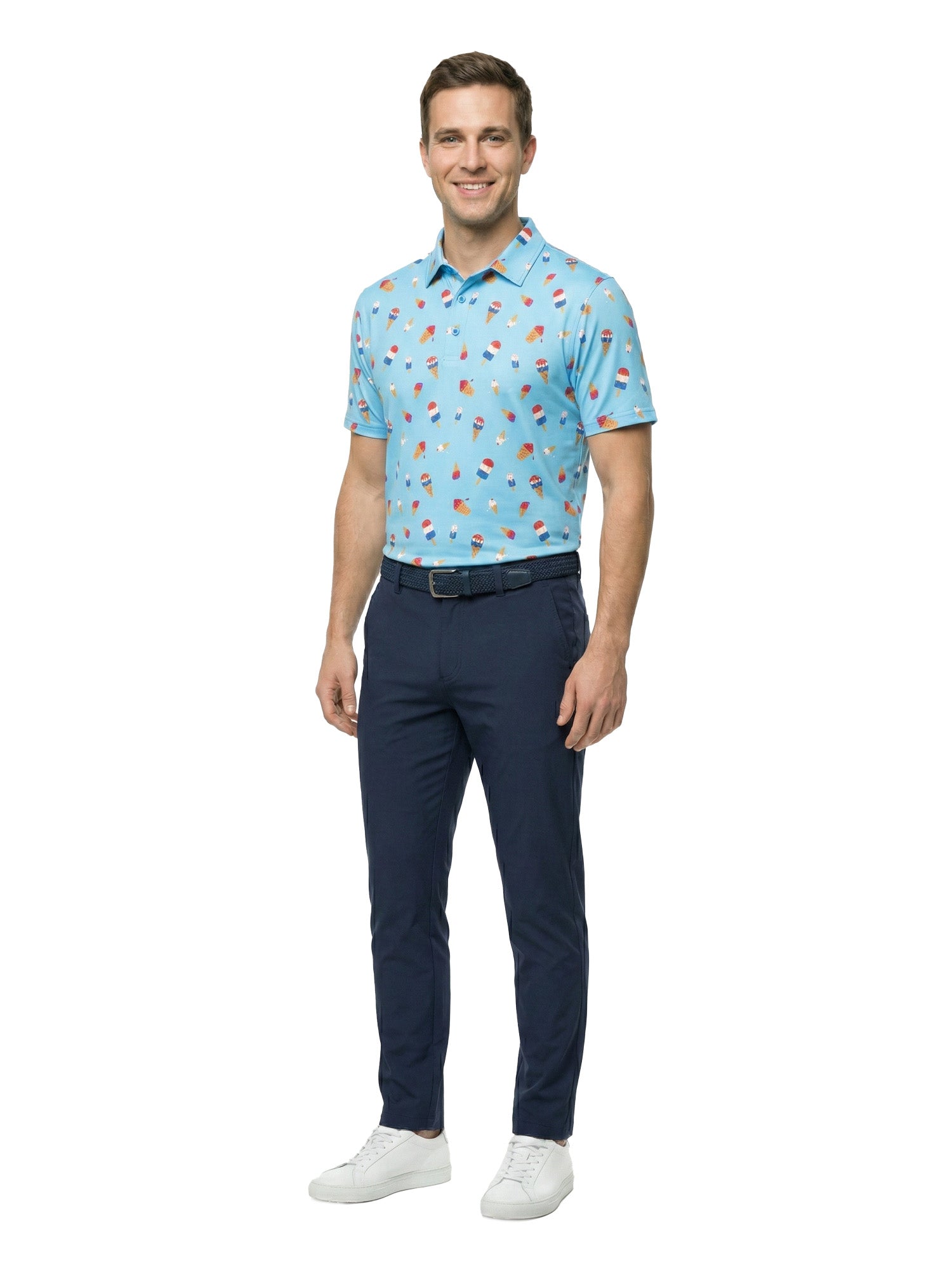 The G.O.A.T. Polo - Ice Cream Drip - Light Blue