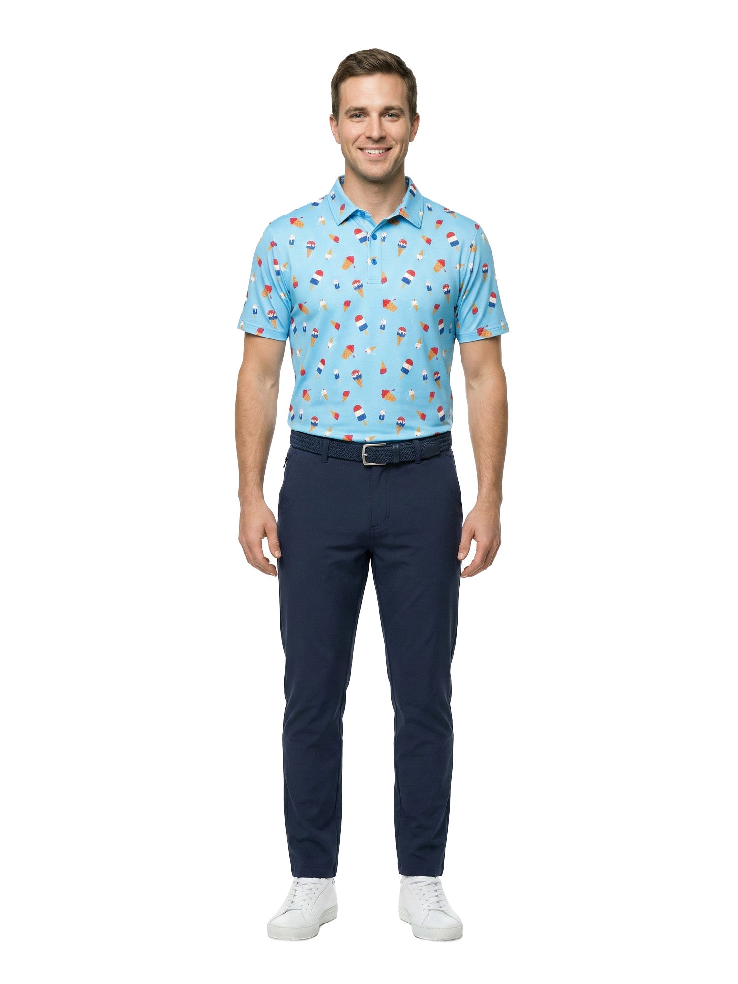 The G.O.A.T. Polo - Ice Cream Drip - Light Blue