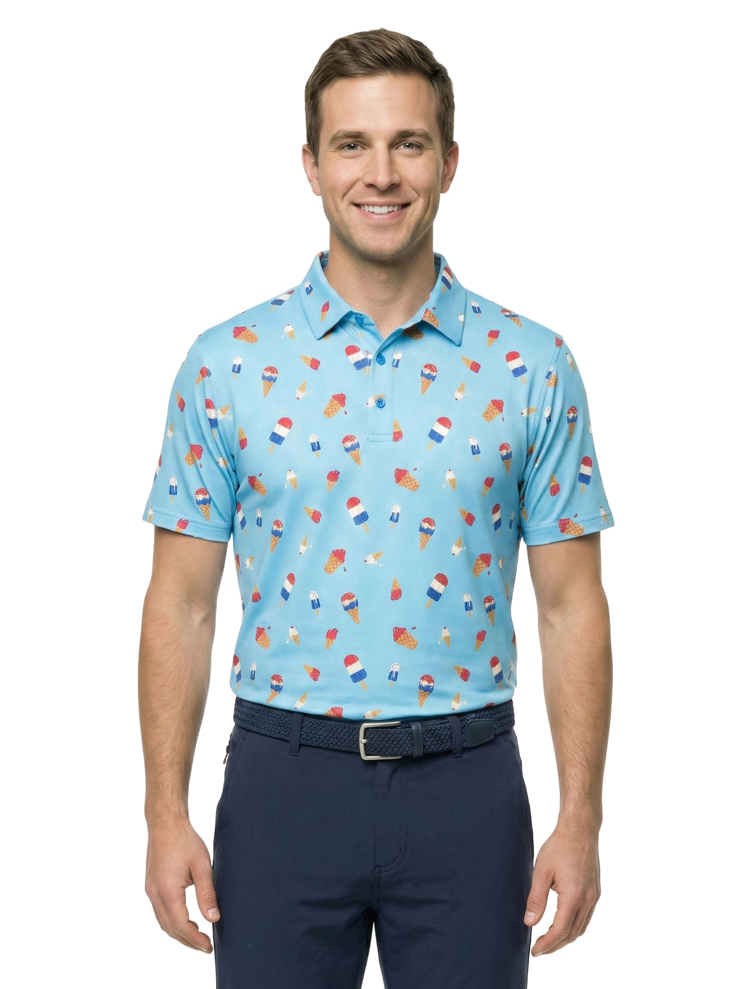 The G.O.A.T. Polo - Ice Cream Drip - Light Blue