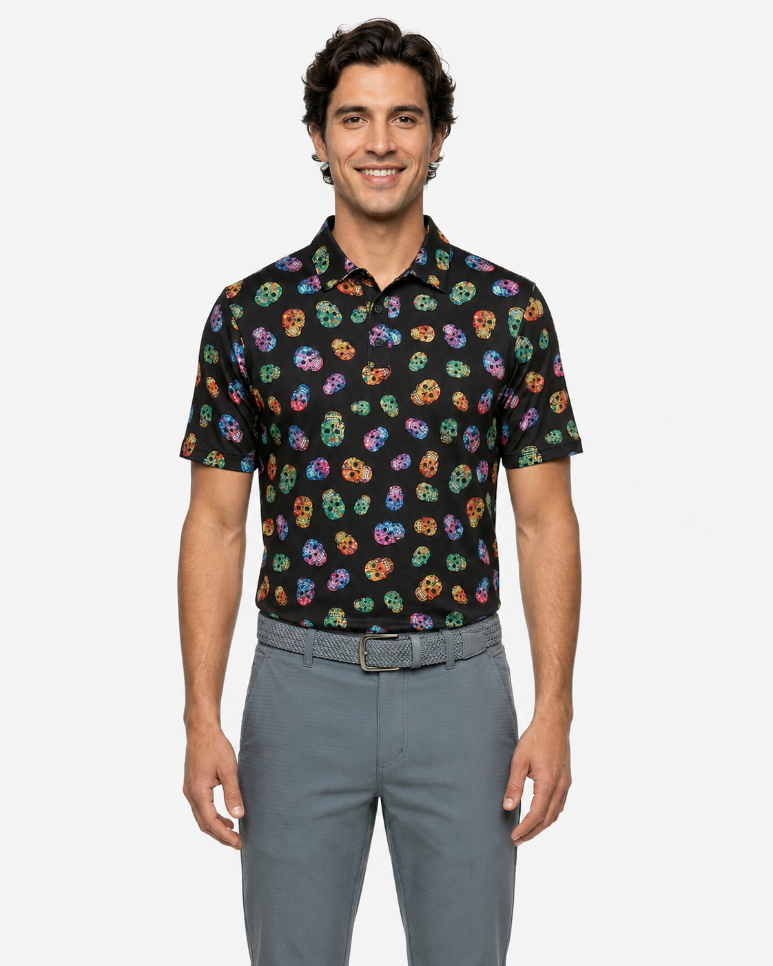 The G.O.A.T. Polo - Day of the Dead - Black