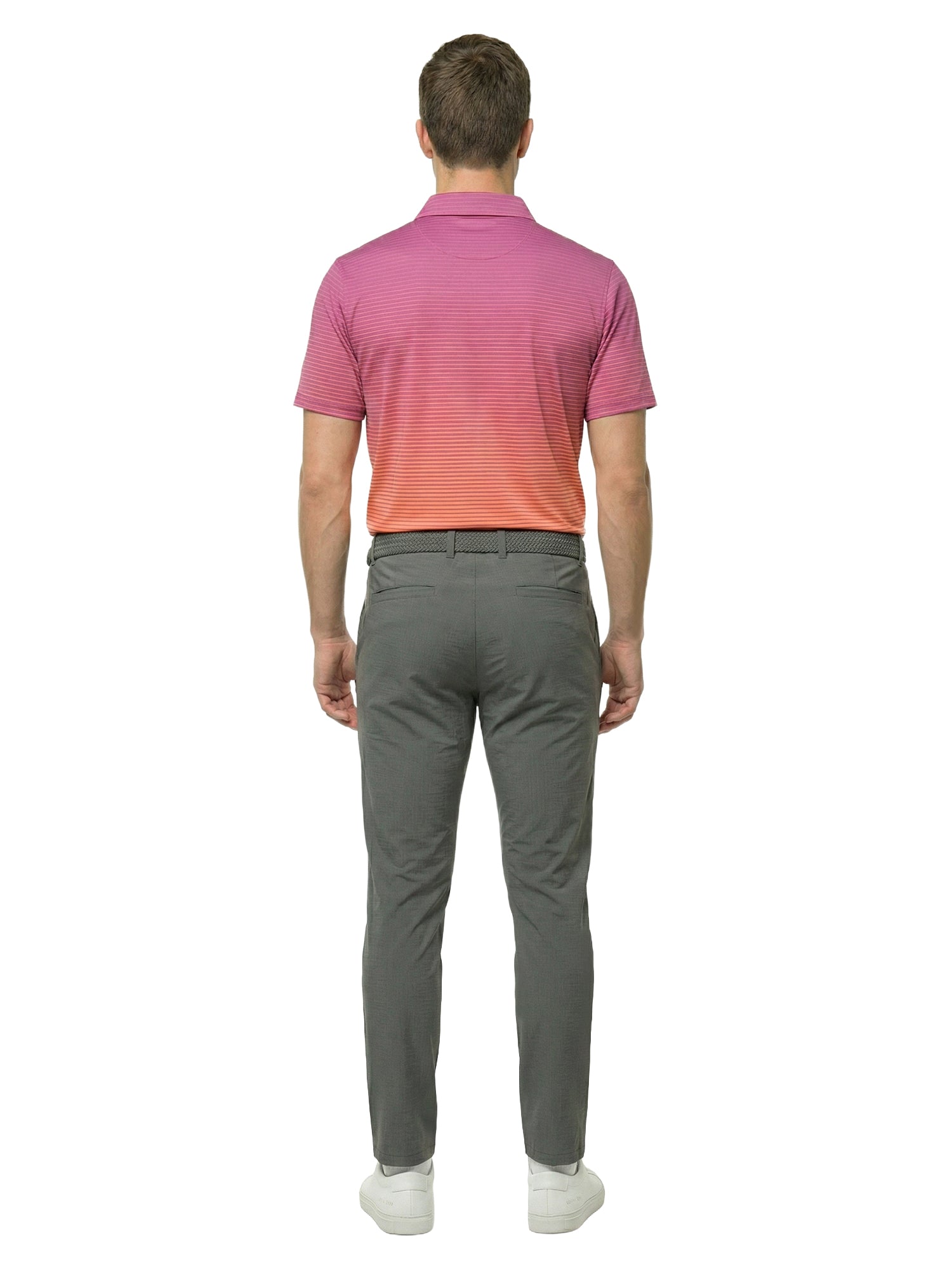 The G.O.A.T. Polo - Ombre Stripe - Electric Purple/Pink
