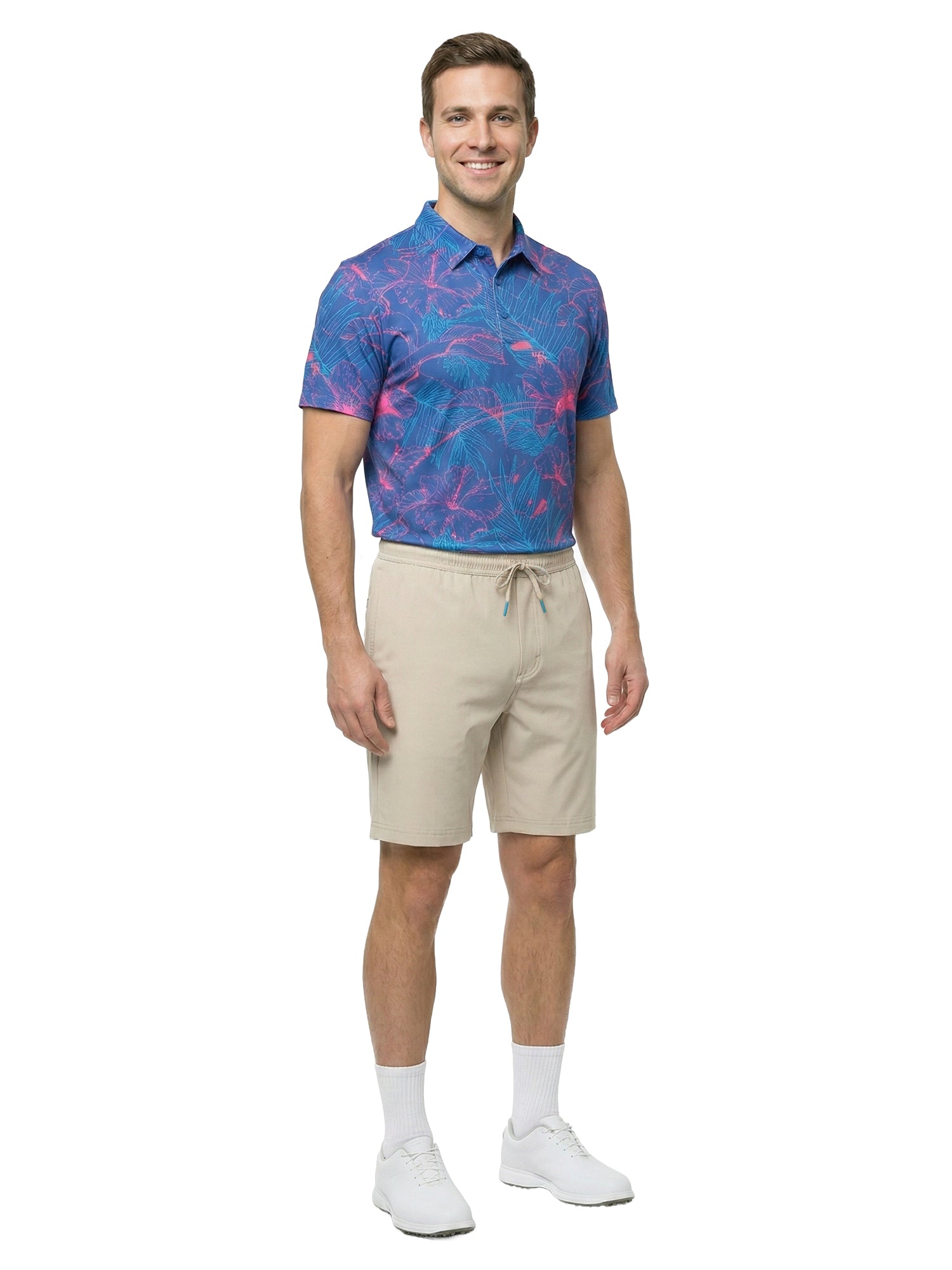The G.O.A.T. Polo - Layer Tropical - Birdie Blue