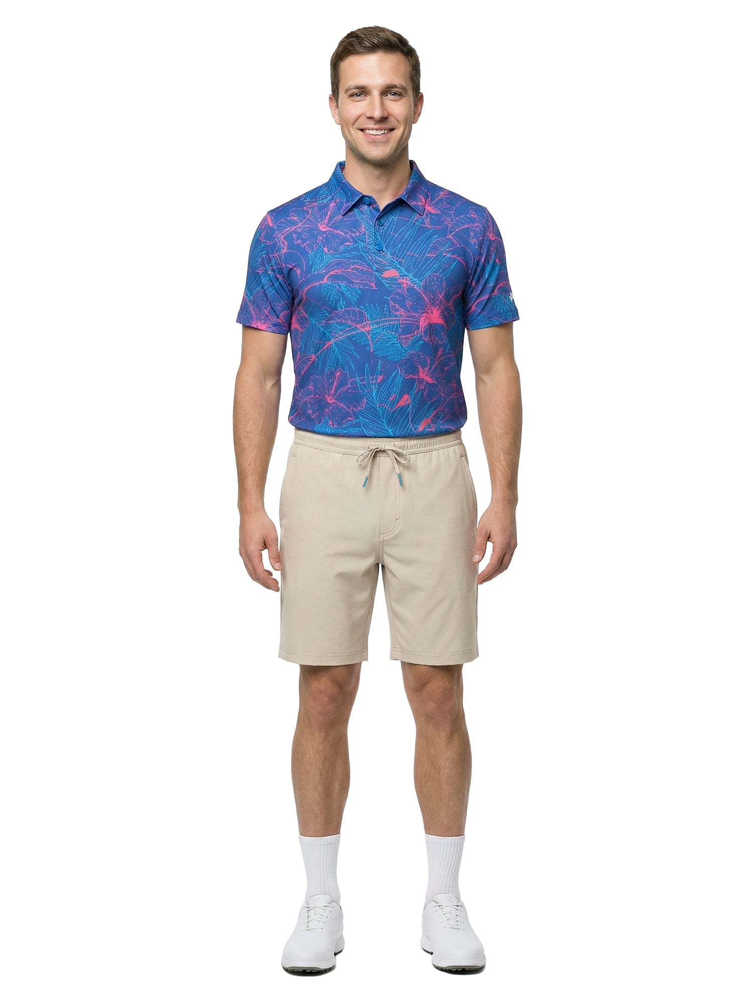 The G.O.A.T. Polo - Layer Tropical - Birdie Blue