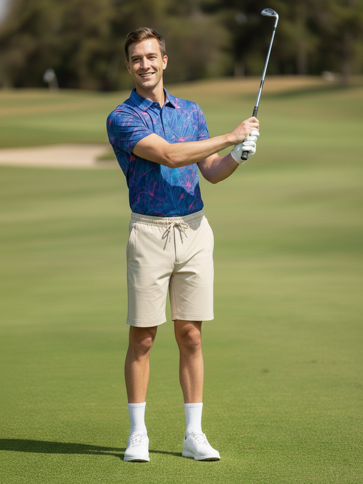 The G.O.A.T. Polo - Layer Tropical - Birdie Blue