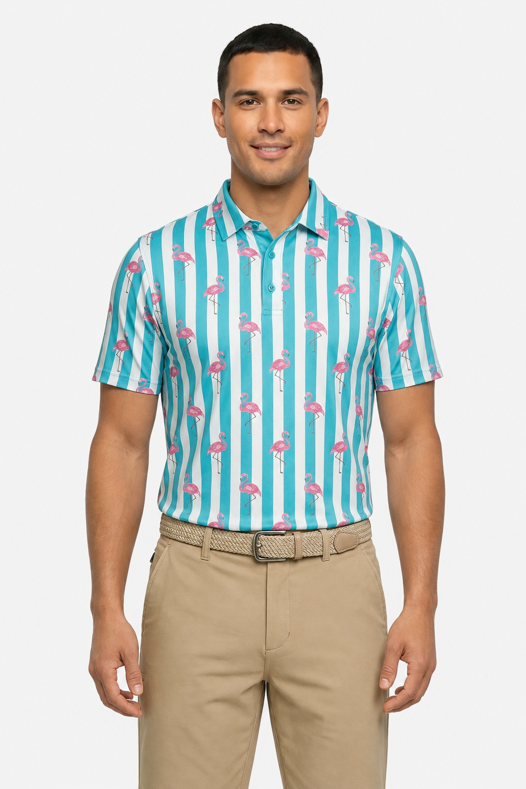 The G.O.A.T. Polo - Beverly Flamingos - Bachelor Button