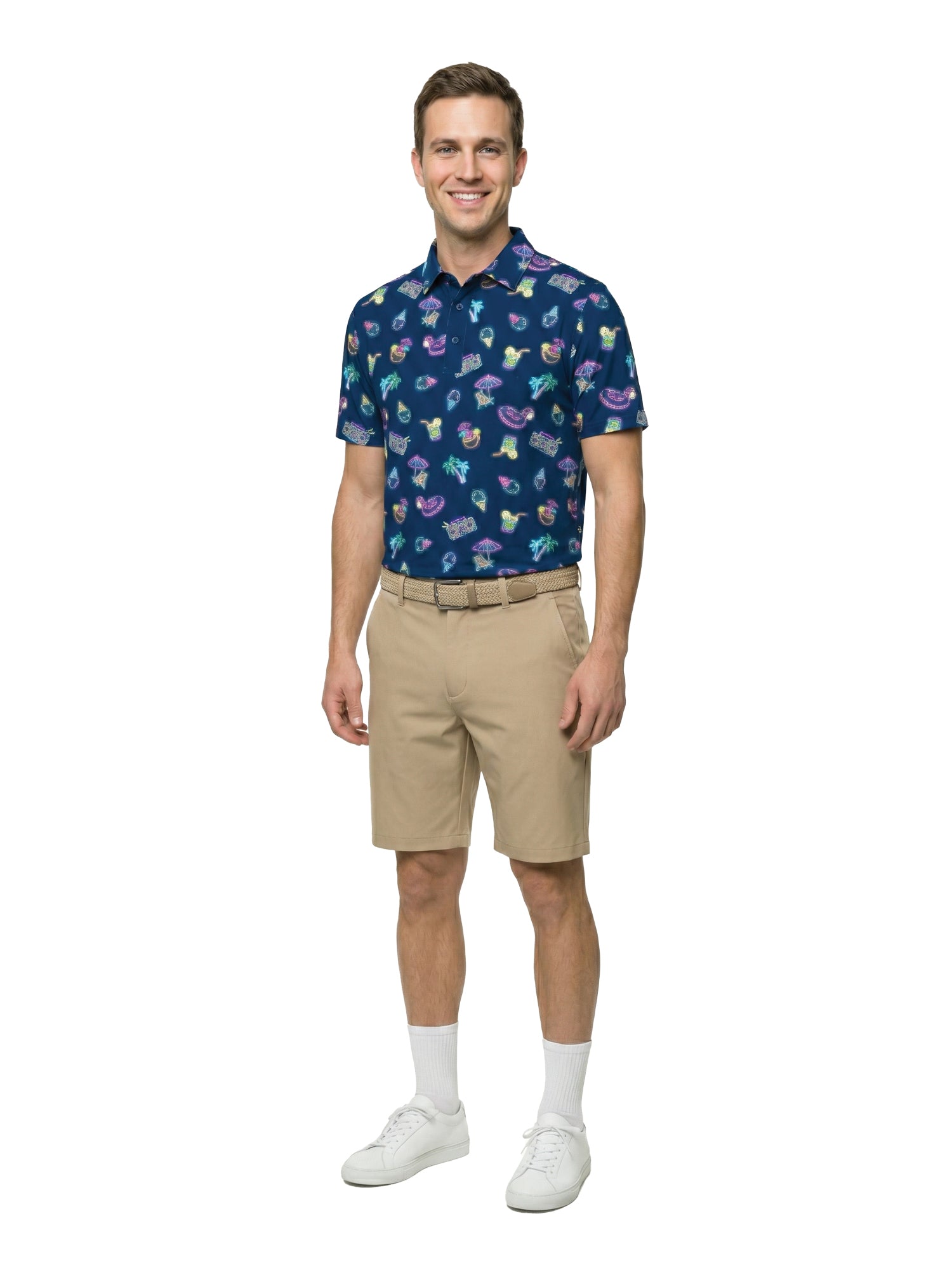 The G.O.A.T. Polo - Neon Pool Party - Sodalight Blue