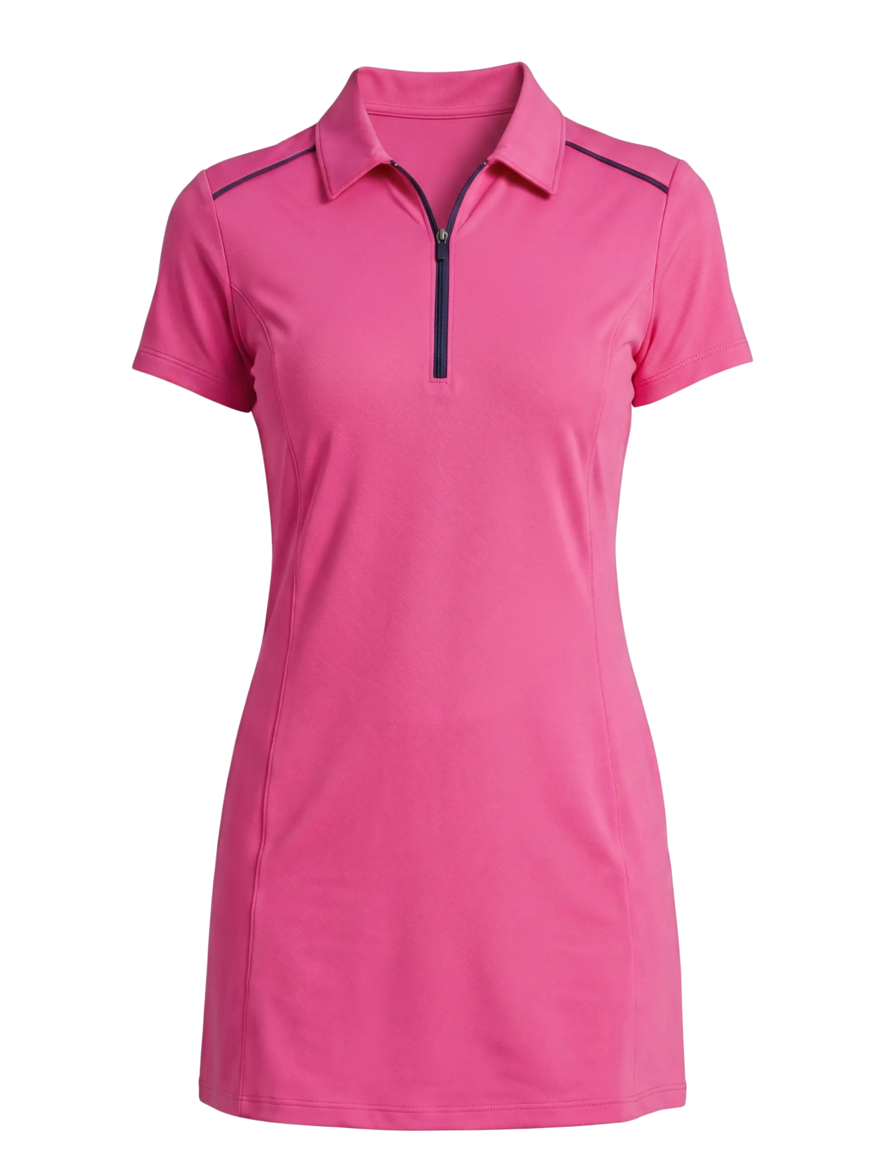 Angela Zip Polo Dress - Knockout Pink - Knockout Pink