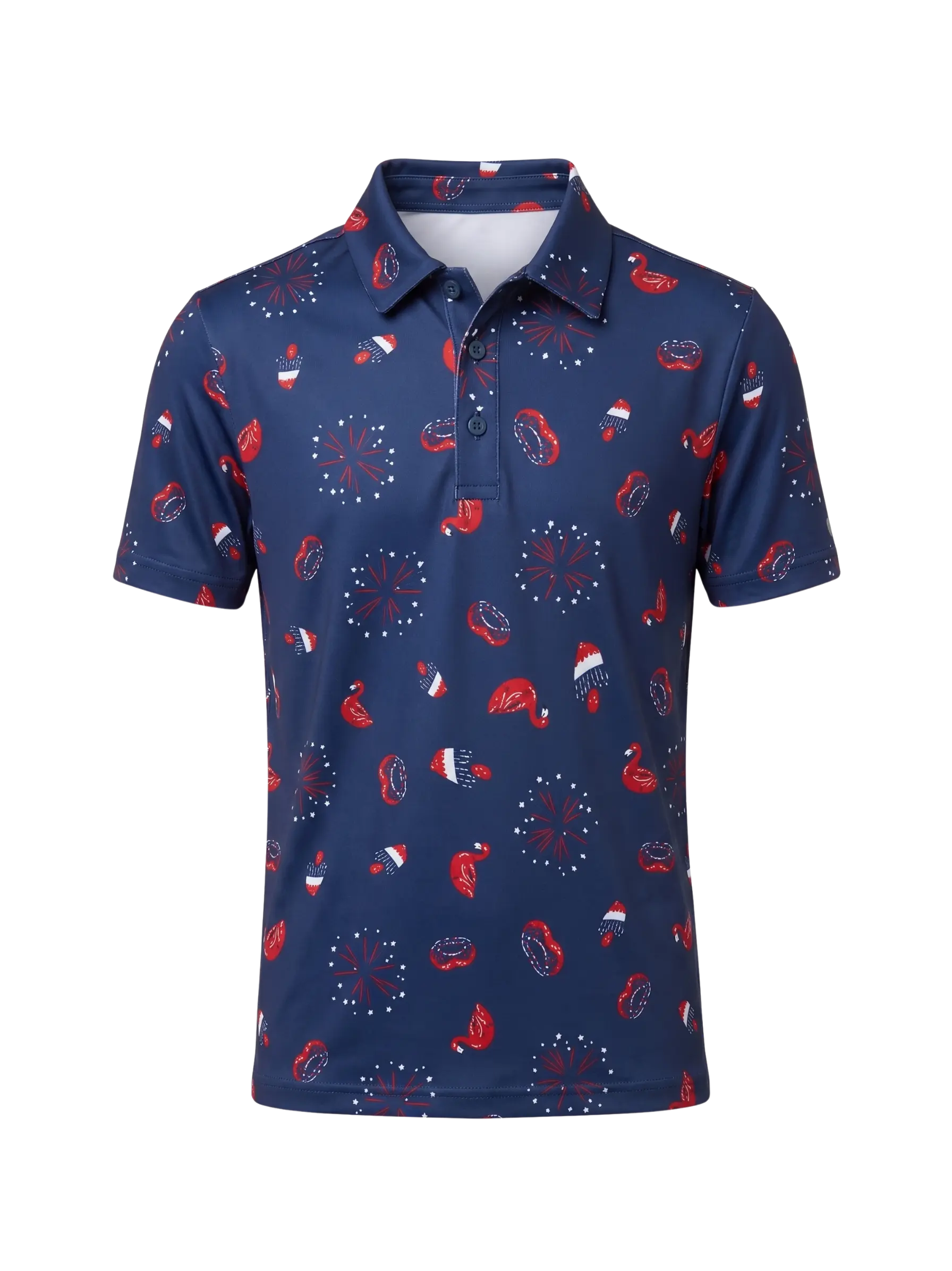 Boys G.O.A.T. Polo - Floatie Flamingo - Sodalight Blue