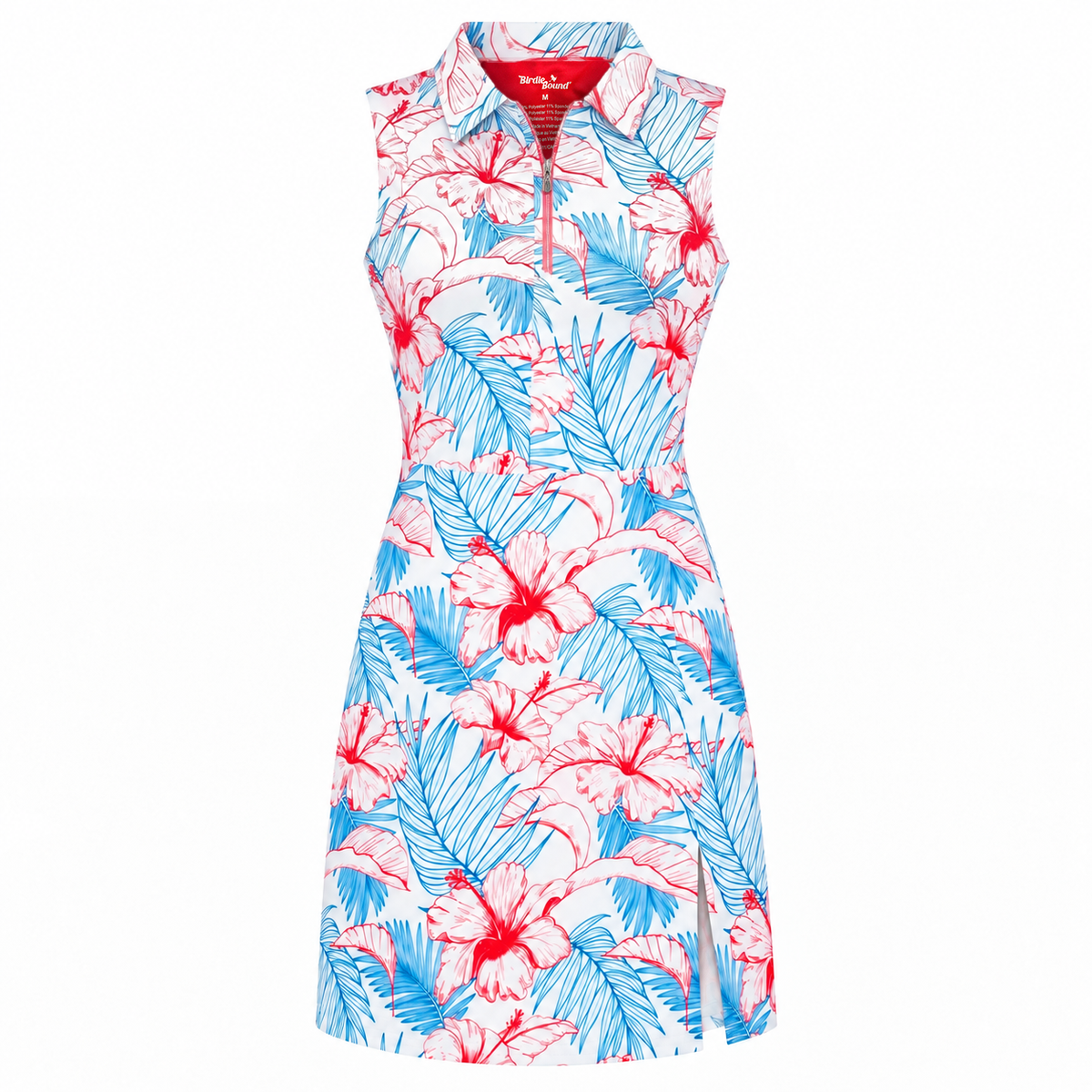 Ida Dress - LPGA X Birdie Bound - Hot Pink Hibiscus Tropical - White