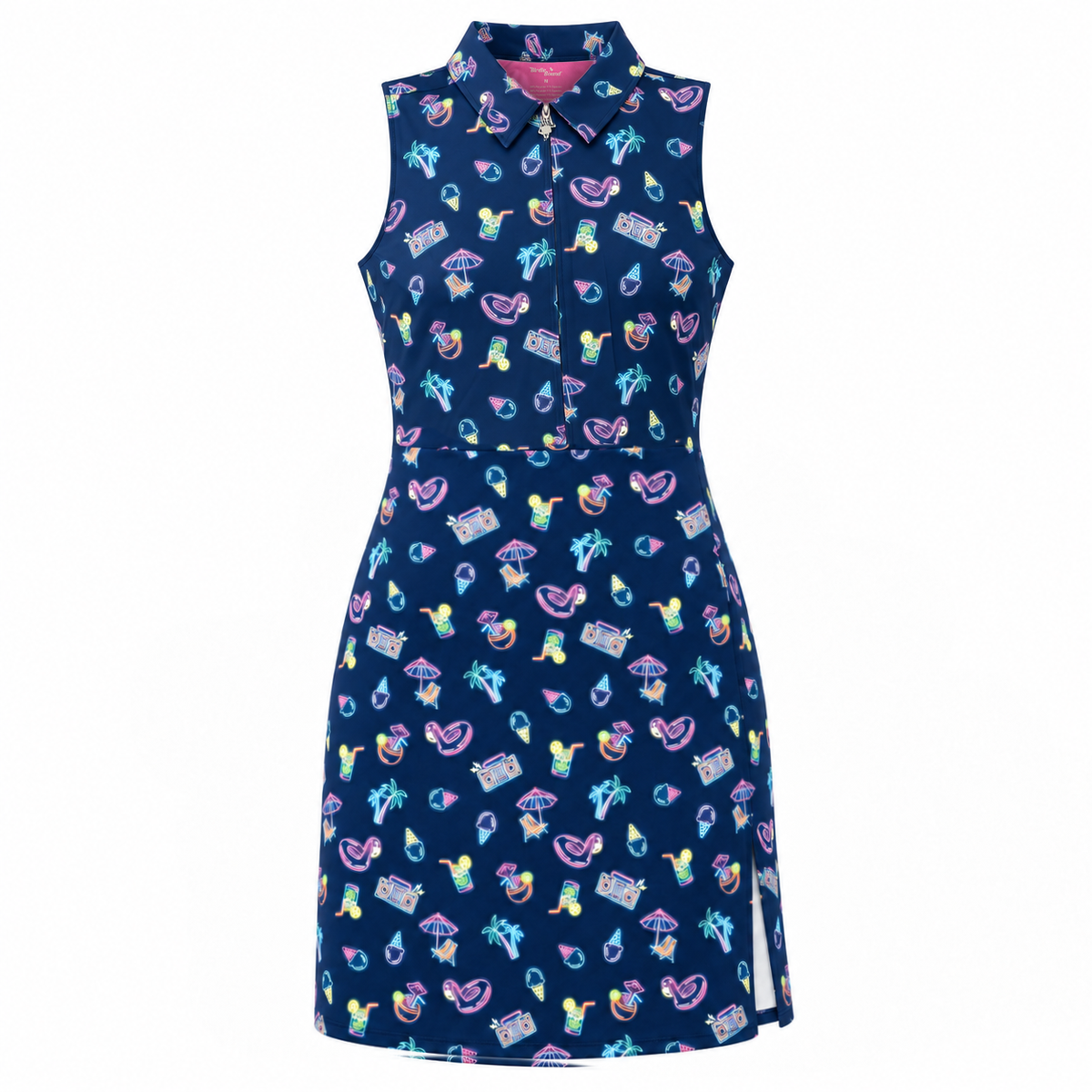 Ida Dress - LPGA X Birdie Bound - Neon Pool Party - Sodalight Blue