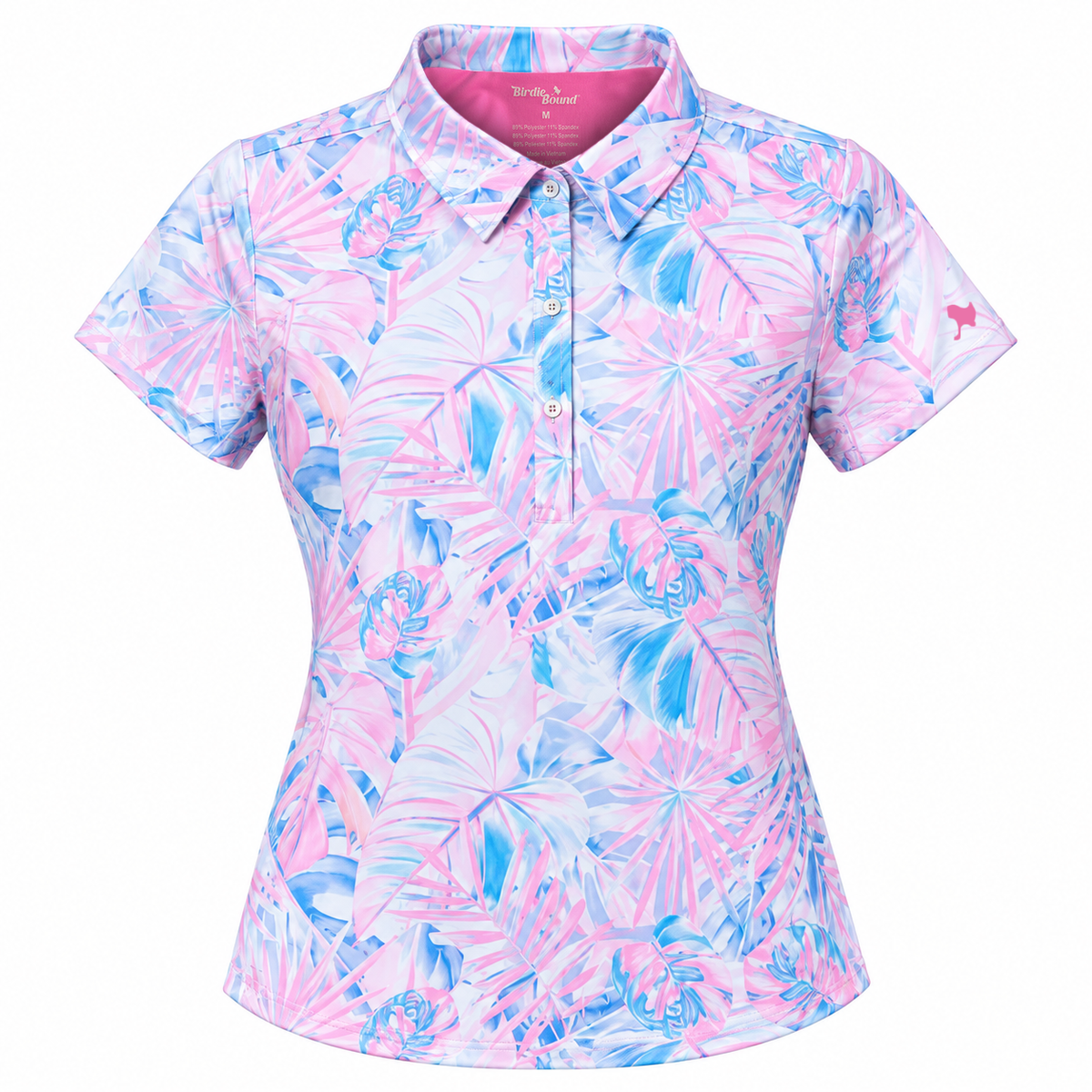 Thanya Polo - LPGA X Birdie Bound - Pastel Palm - White