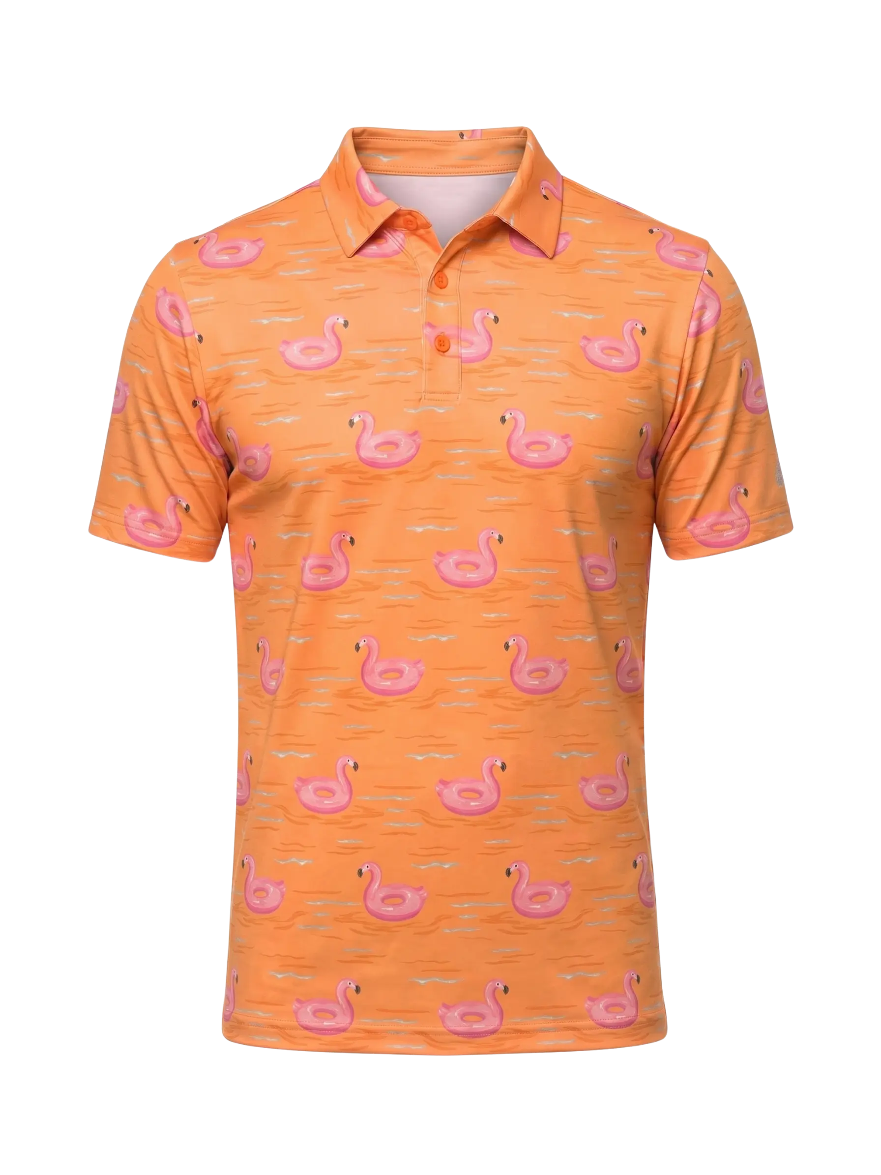 The G.O.A.T. Polo - Flamingo Floatie - Mock Orange