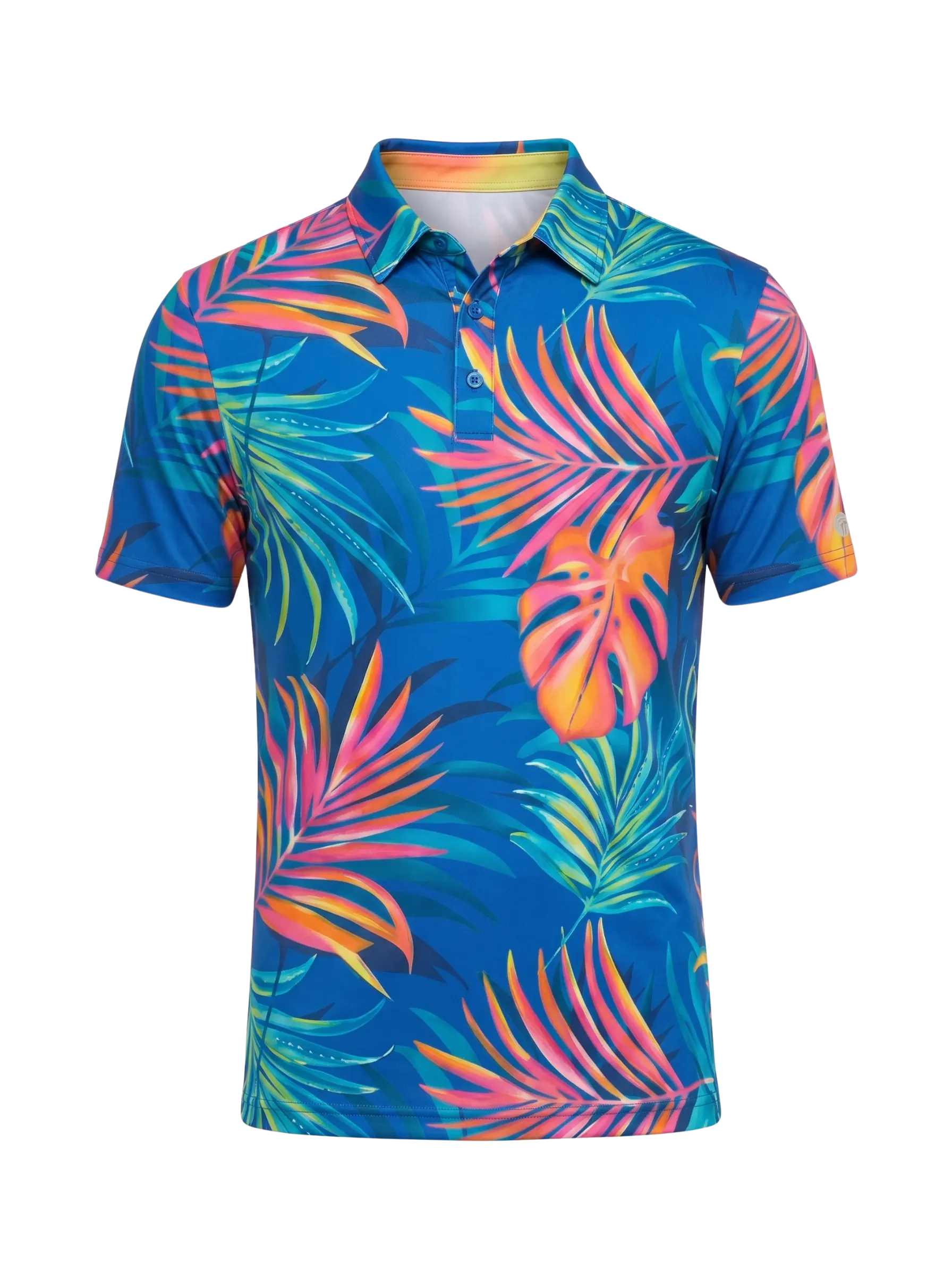 The G.O.A.T. Polo - Flouro Palm - Birdie Blue