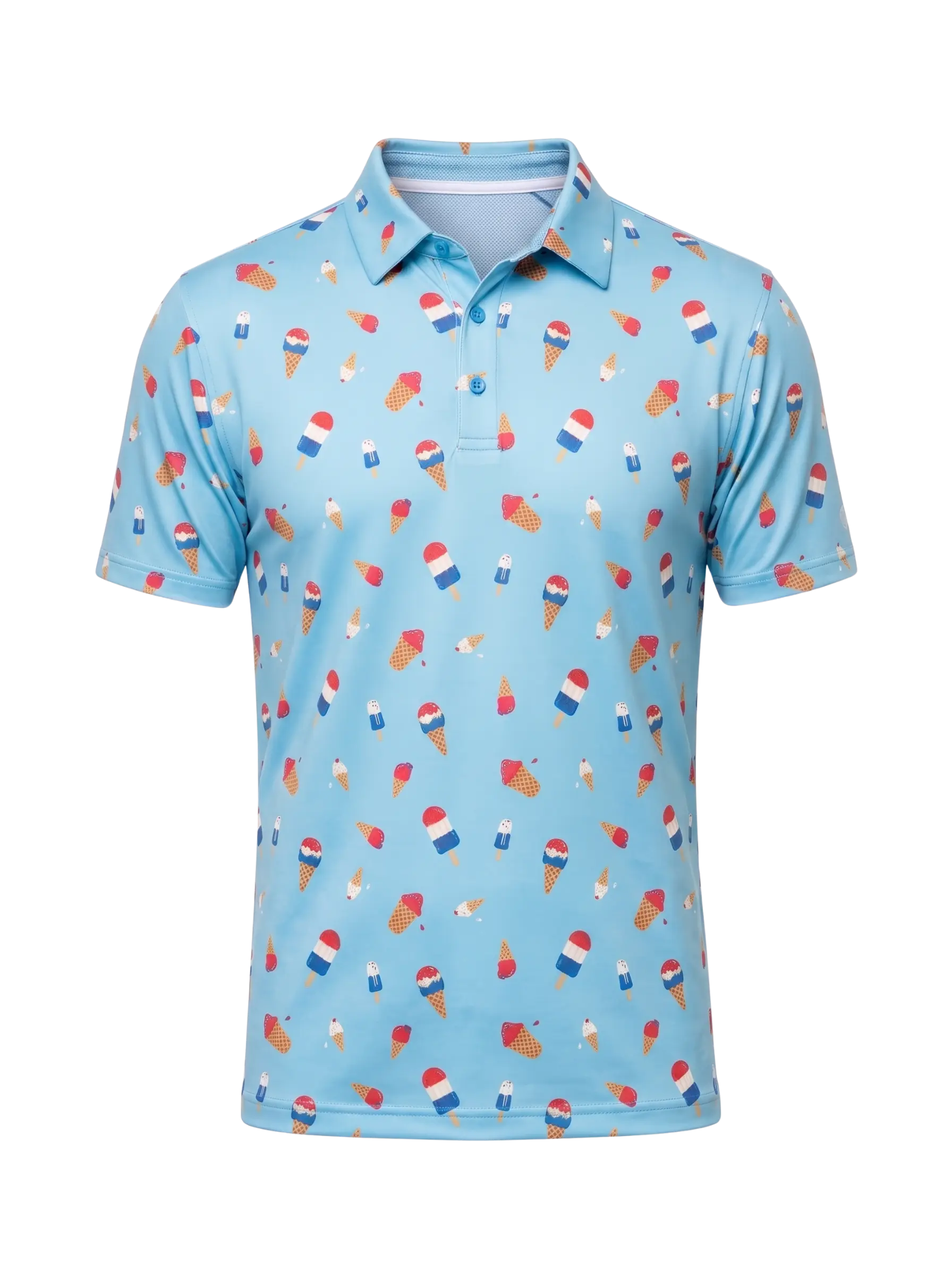 The G.O.A.T. Polo - Ice Cream Drip - Light Blue