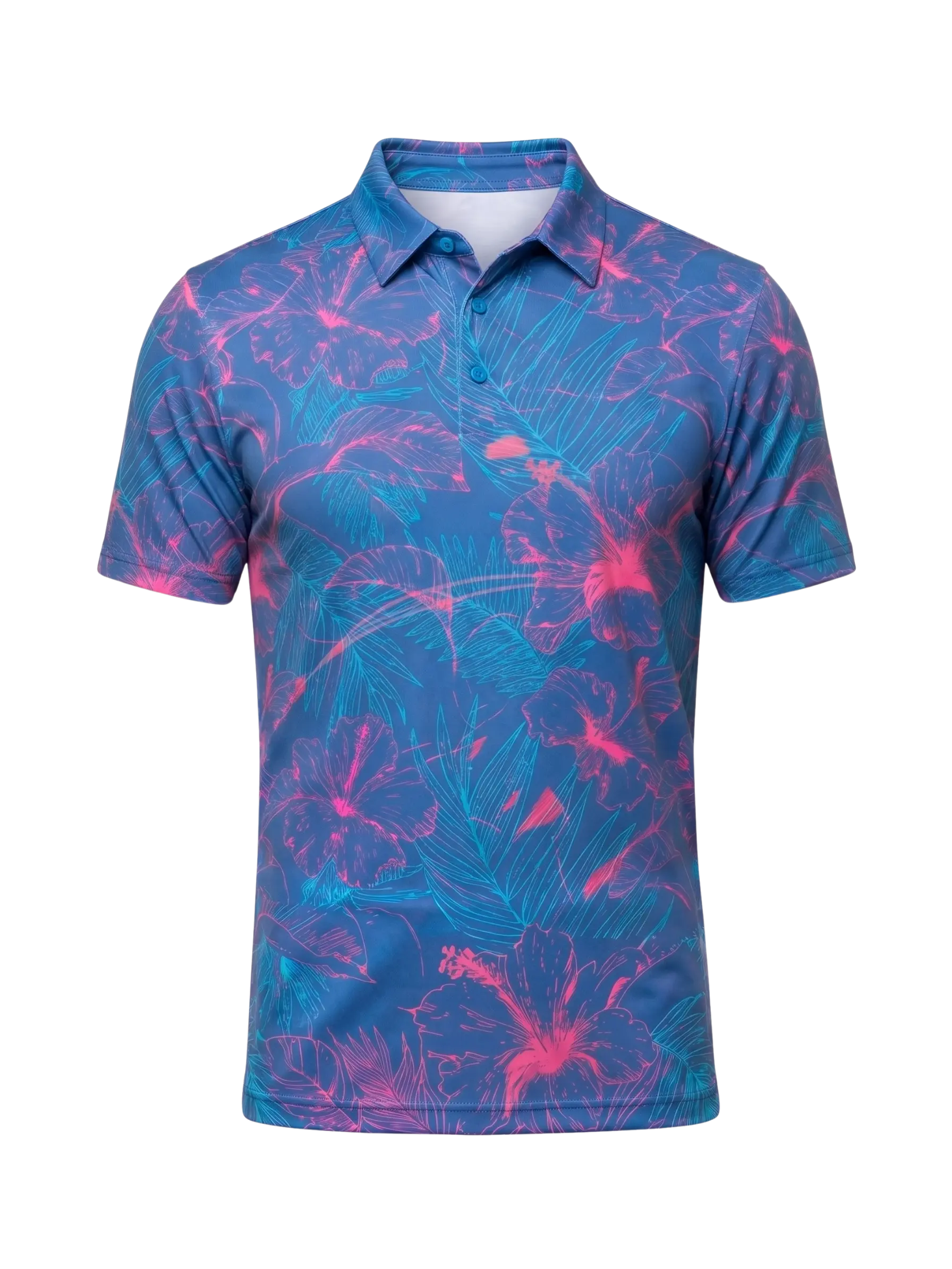 The G.O.A.T. Polo - Layer Tropical - Birdie Blue