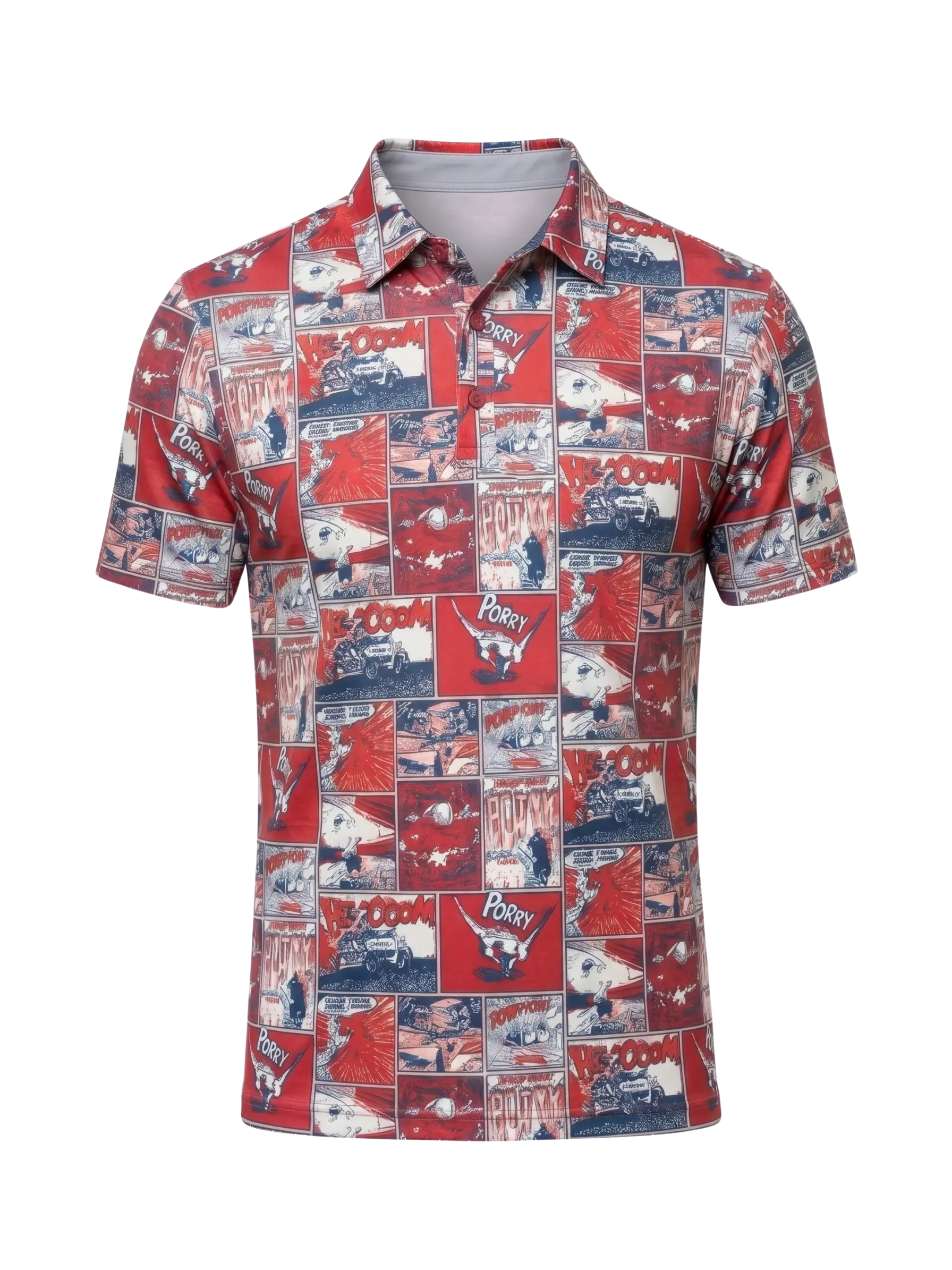 The G.O.A.T. Polo - Pop Art Golf - Red/White/Blue