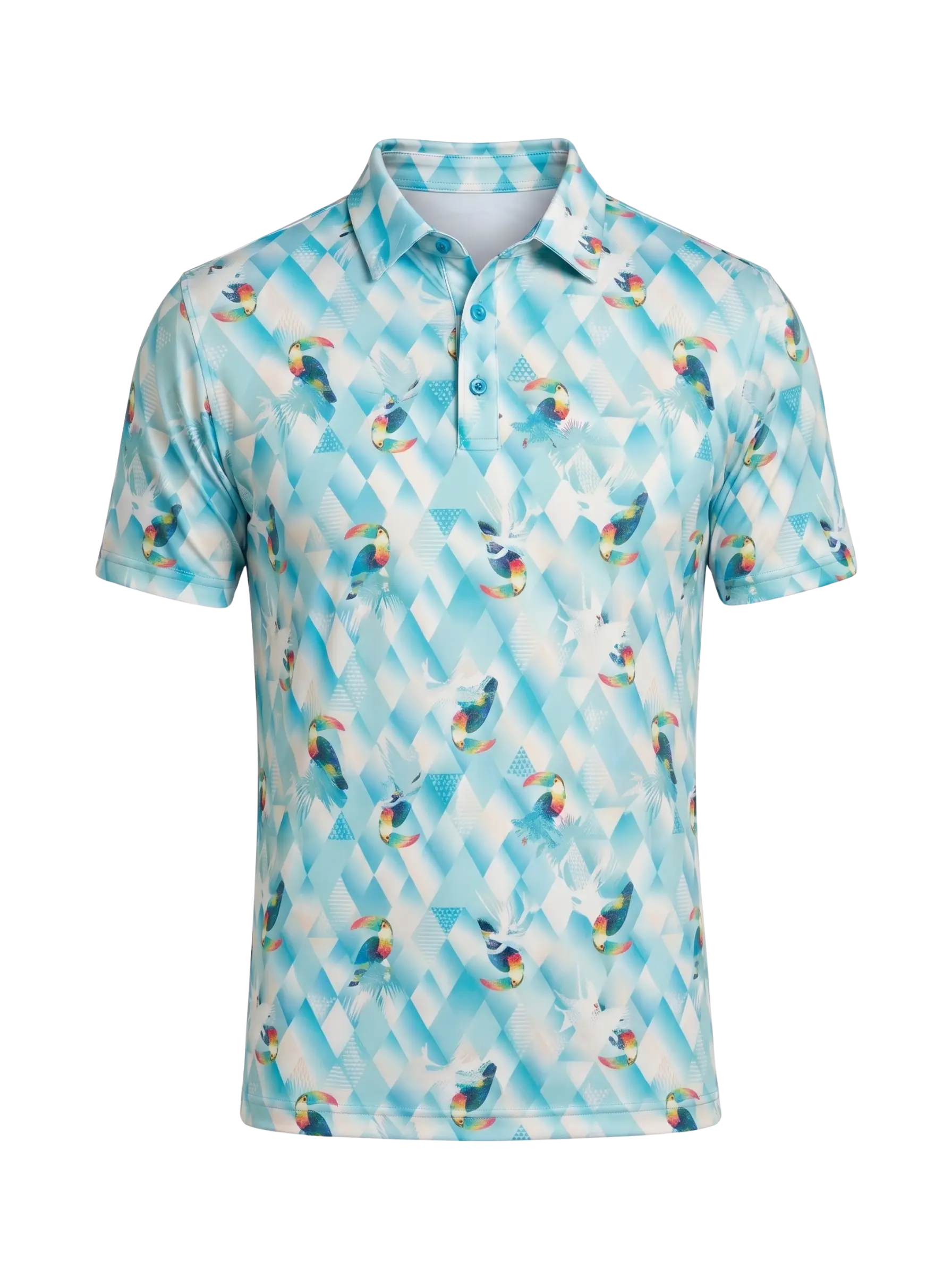 The G.O.A.T. Polo - Toucan Prism - Bachelor Button