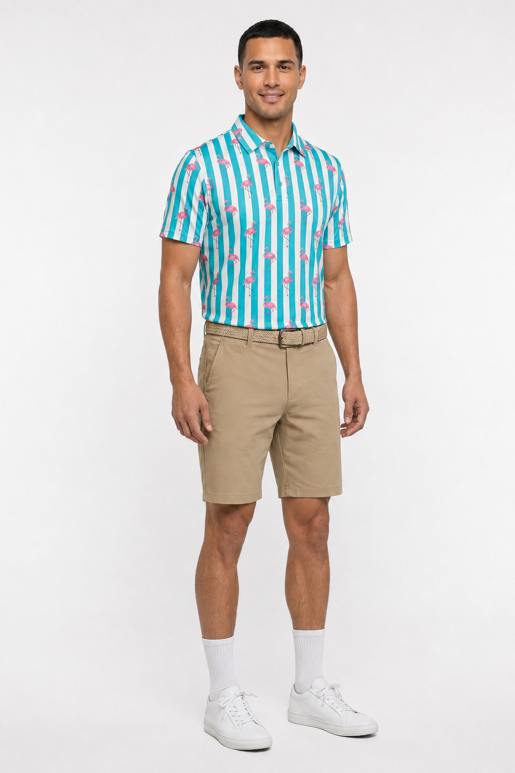 The G.O.A.T. Polo - Beverly Flamingos - Bachelor Button