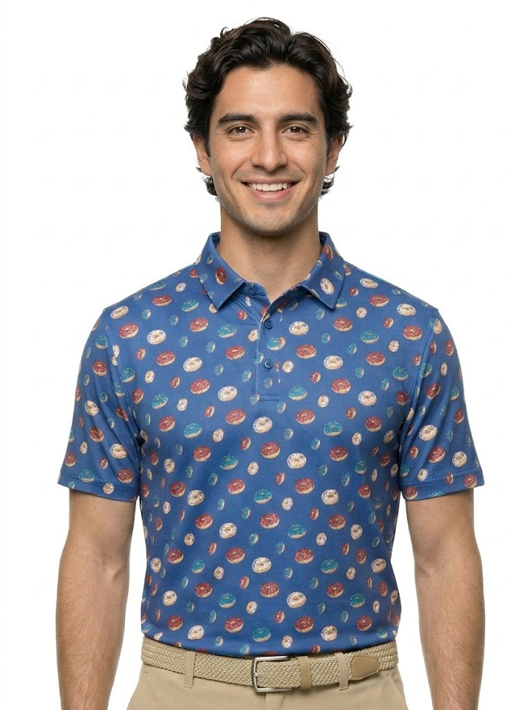 The G.O.A.T. Polo - Liberty Donuts - Birdie Blue