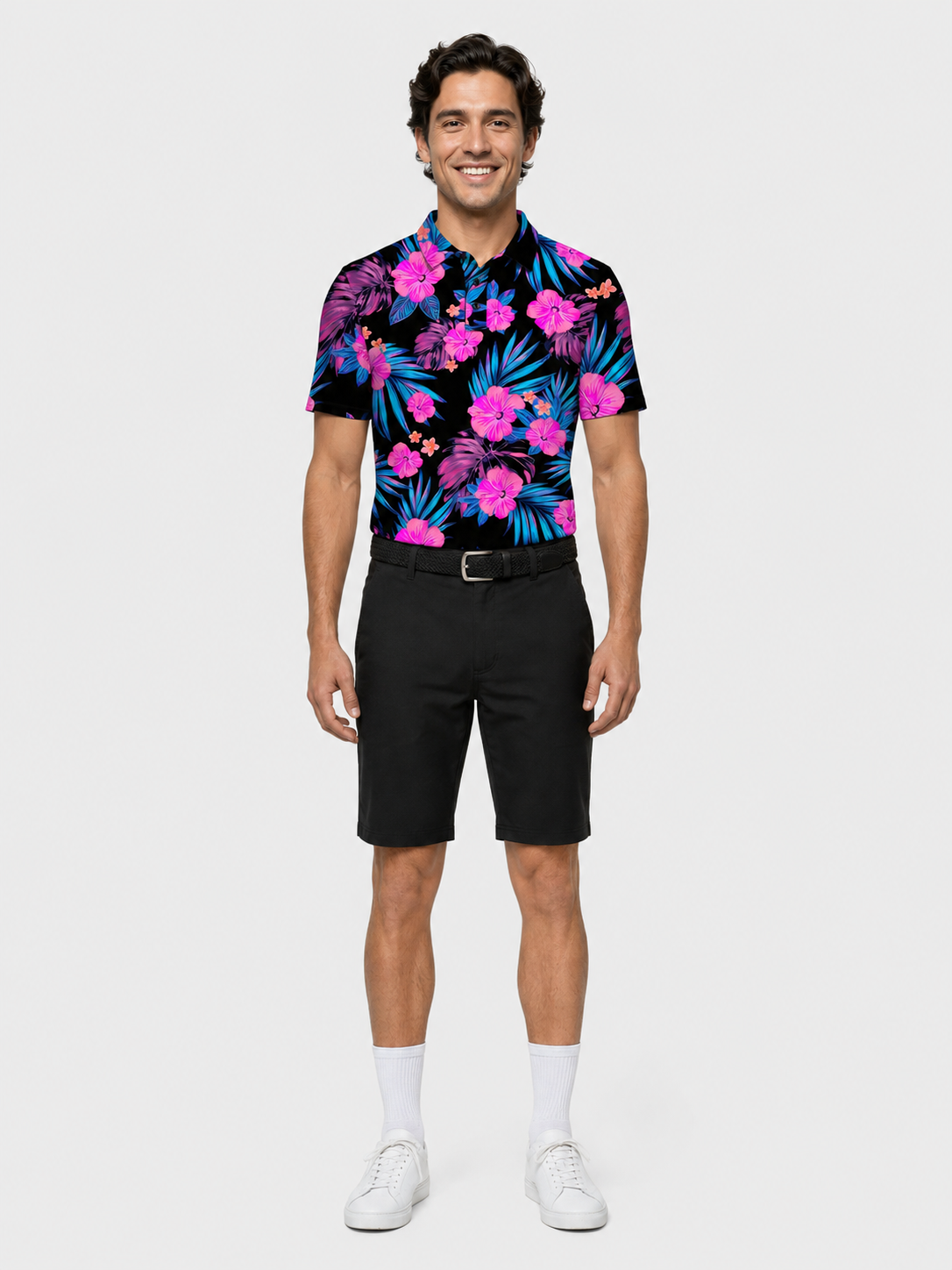 The G.O.A.T. Polo - Hawaiian Dream - Black
