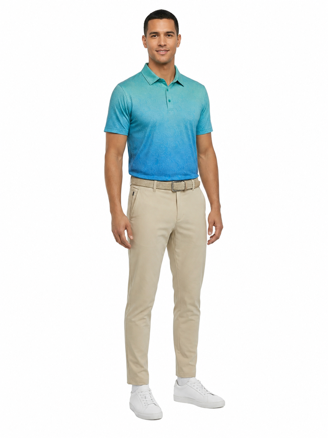The G.O.A.T. Polo - Ombre Waves - Bermuda/Hawaiian Ocean