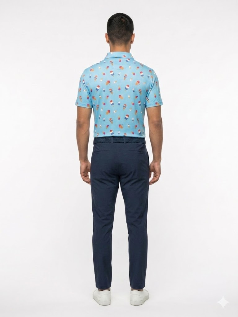The G.O.A.T. Polo - Ice Cream Drip - Light Blue
