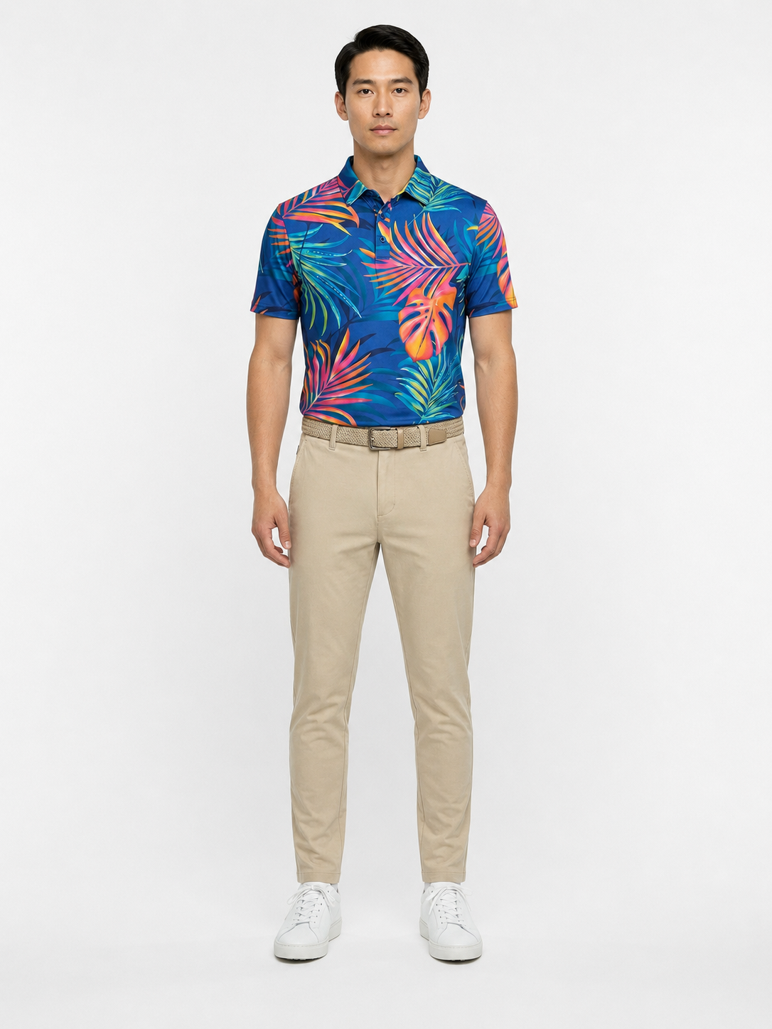 The G.O.A.T. Polo - Flouro Palm - Birdie Blue