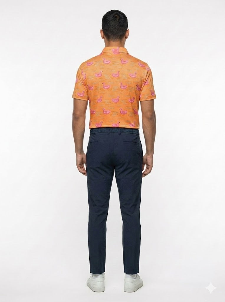 The G.O.A.T. Polo - Flamingo Floatie - Mock Orange