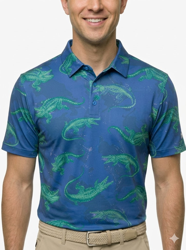 The G.O.A.T. Polo - Alligator Alley - Birdie Blue