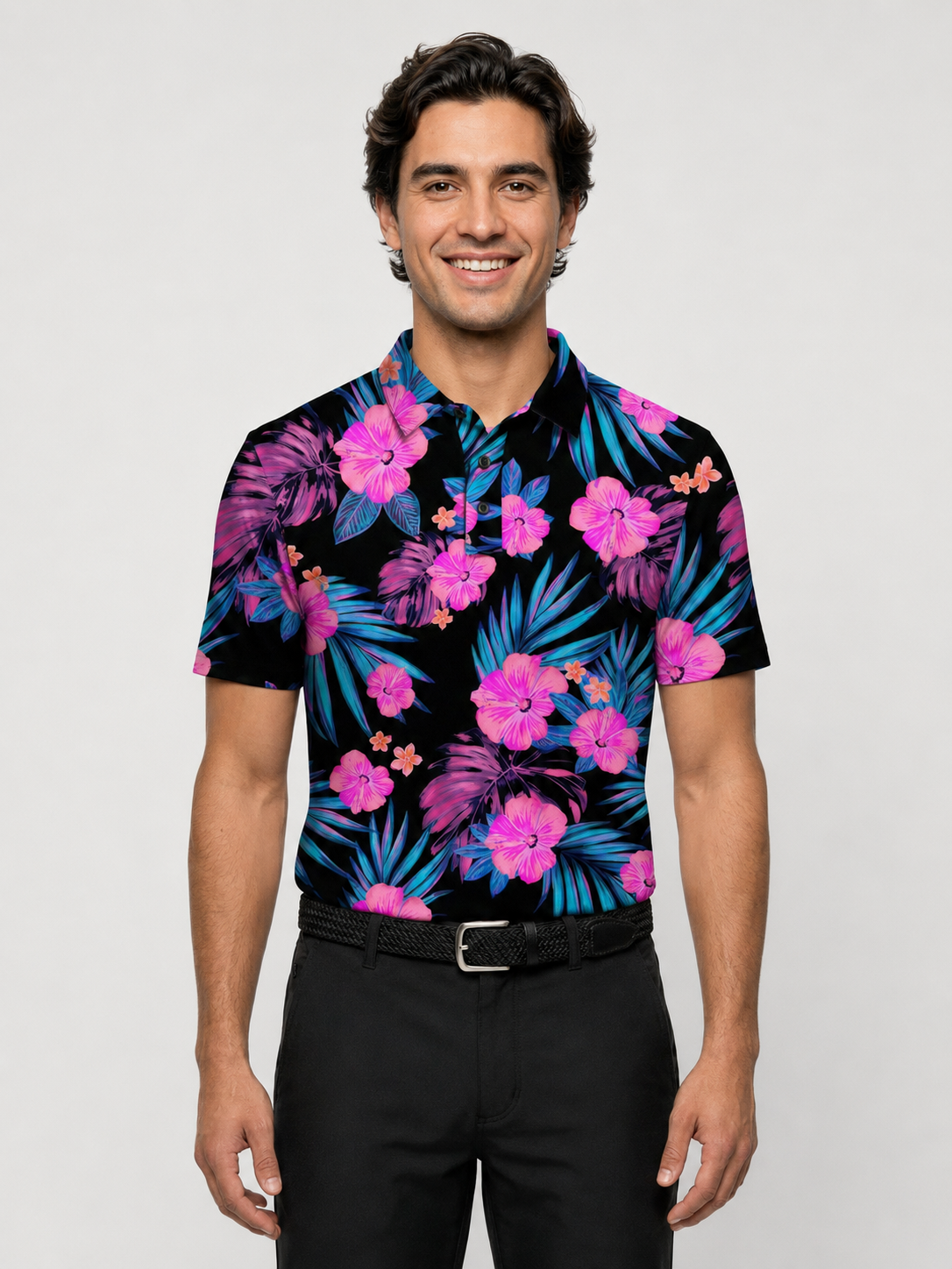 The G.O.A.T. Polo - Hawaiian Dream - Black