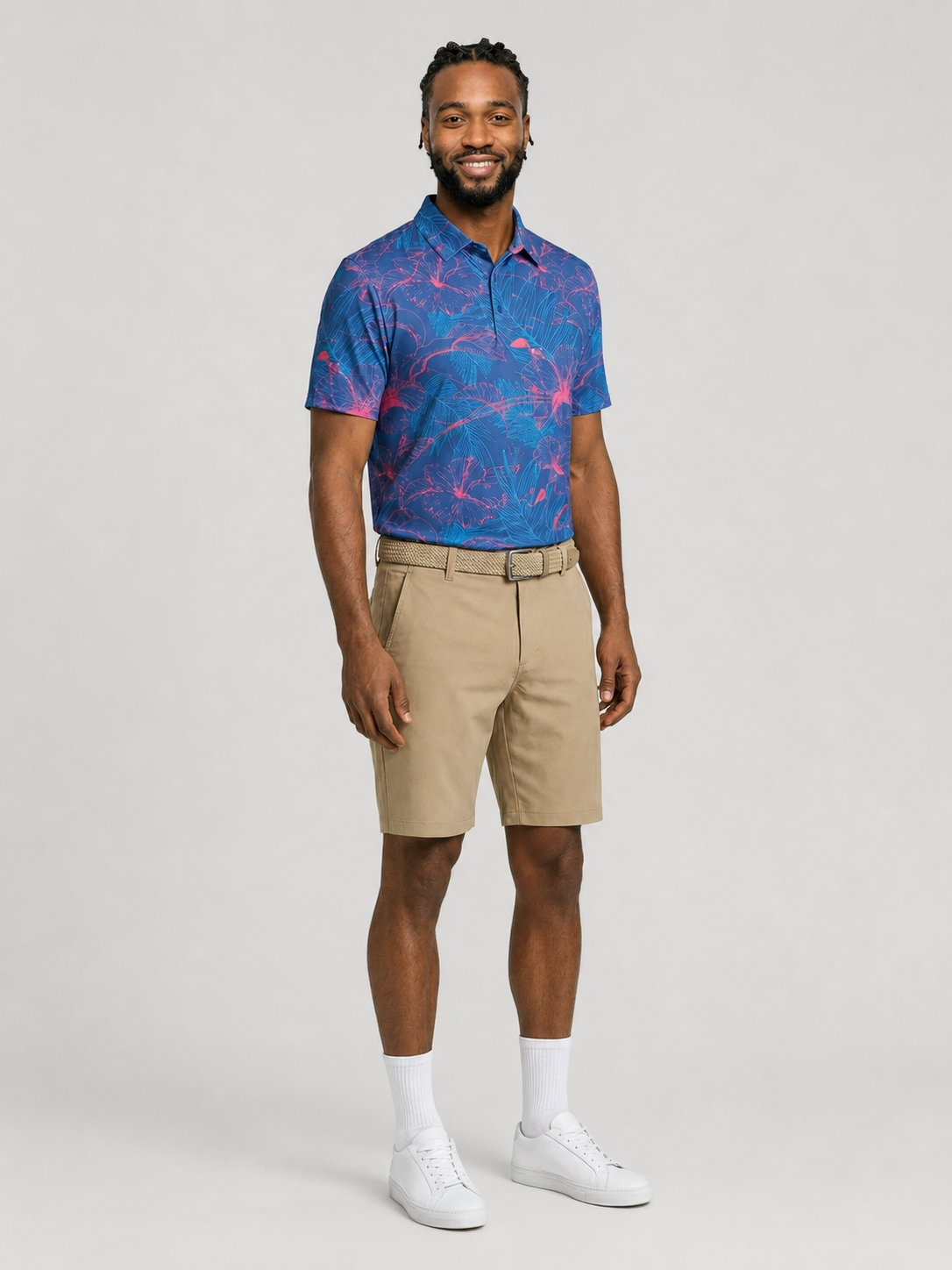 The G.O.A.T. Polo - Layer Tropical - Birdie Blue